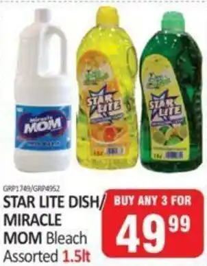 KitKat Cash and Carry Star Lite Dish/Miracle Mom Bleach 3x1.5lt offer