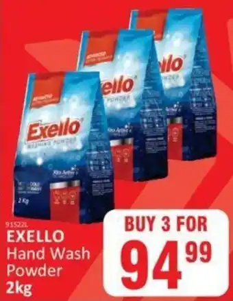 KitKat Cash and Carry Exello Hand Wash Powder 3x2kg offer