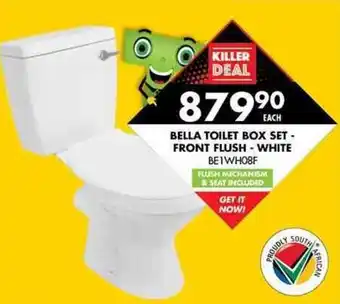Top T Cash & Carry Bella Toilet Box Set - Front Flush - White offer