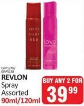 Revlon Spray Assorted 2x90ml/120ml