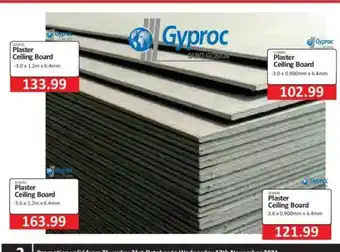 KitKat Cash and Carry Plaster Ceiling Board 3.0 x 1.2m x 6.4mm offer