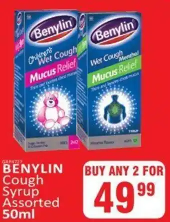 KitKat Cash and Carry Benylin Cough Syrup Assorted 2x50ml offer