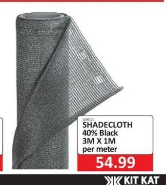 Shadecloth 40% Black 3M x 1M per meter