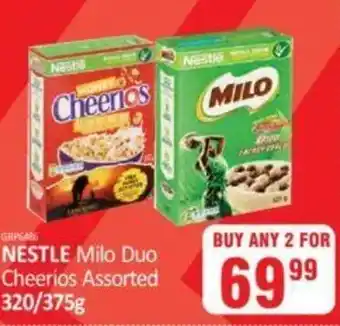 KitKat Cash and Carry Nestle Milo Duo/Cheerios Assorted 2x320/375g offer