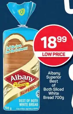 Pick n Pay Albany Superior Best of Both Sliced White Bread 700g offer