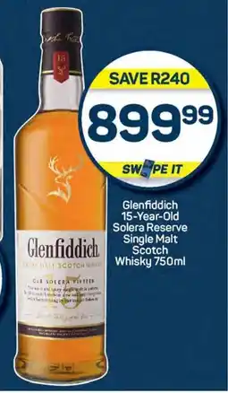 Pick n Pay Glenfiddich 15-Year-Old Solera Reserve Single Malt Scotch Whisky 750ml offer