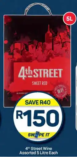 Pick n Pay 4th Street Wine Assorted 5 Litre Each offer