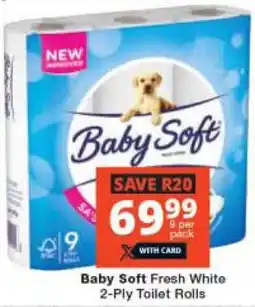 Checkers Baby Soft Fresh White 2-Ply Toilet Rolls offer