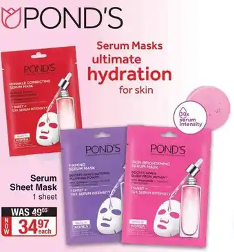 Dis-Chem Pond's Serum Sheet Mask 1 sheet offer