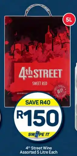 Pick n Pay Hypermarket 4th Street Wine Assorted 5 Litre Each offer