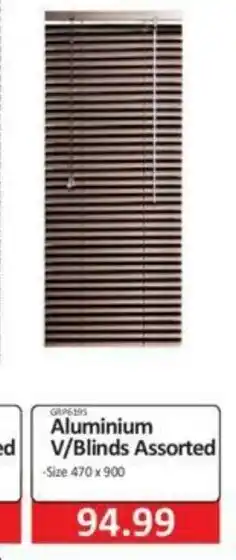 Aluminum V/Blinds Assorted 470 x 900