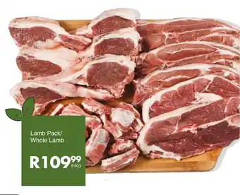 Save Lamb Pack/ Whole Lamb offer