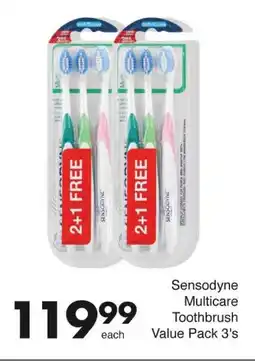 Save Hyper Sensodyne Multicare Toothbrush Value Pack 3's offer