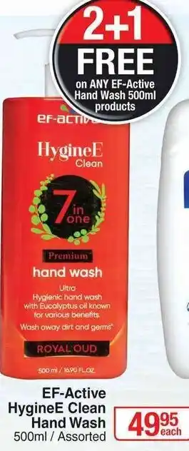 Dis-Chem EF-Active HygineE Clean Hand Wash 500ml/ Assorted offer
