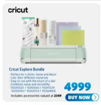 Incredible Connection Cricut Explore Bundle offer