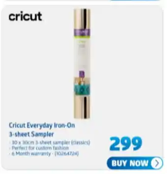 Incredible Connection Cricut Everyday Iron-On 3-Sheet Sampler offer
