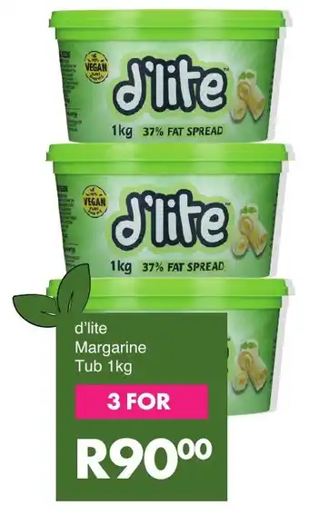 Save d'lite Margarine Tub 1kg offer