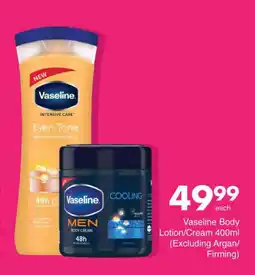 Save Hyper Vaseline Body Lotion/Cream 400ml (Excluding Argan/ Firming) offer