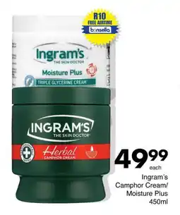 Ingram's Camphor Cream/ Moisture Plus 450ml