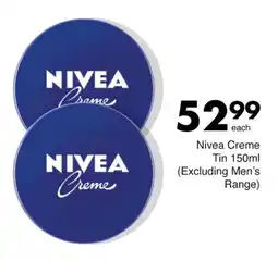 Save Hyper Nivea Creme Tin 150ml (Excluding Men's Range) offer