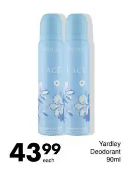 Save Hyper Yardley Deodorant 90ml offer
