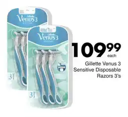 Save Hyper Gillette Venus 3 Sensitive Disposable Razors 3's offer