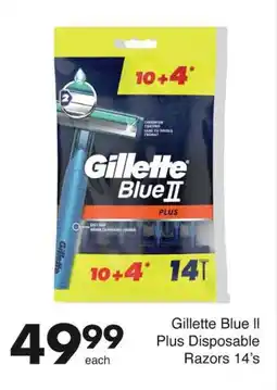 Save Hyper Gillette Blue II Plus Disposable Razors 14's offer