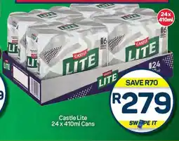 Pick n Pay Hypermarket Castle Lite 24x410ml Cans offer