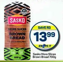 Pick n Pay Sasko More Slices Brown Bread 700g offer