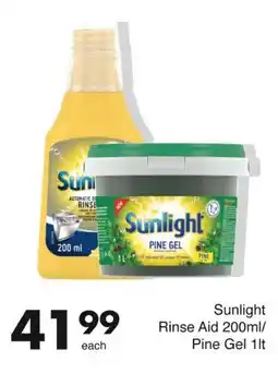 Save Hyper Sunlight Rinse Aid 200ml/ Pine Gel 1lt offer