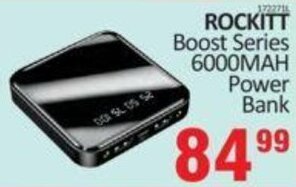 Rockitt Boost Series 6000MAH Power Bank