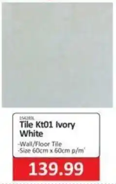 KitKat Cash and Carry Tile Kt01 Ivory white 60x60cm offer