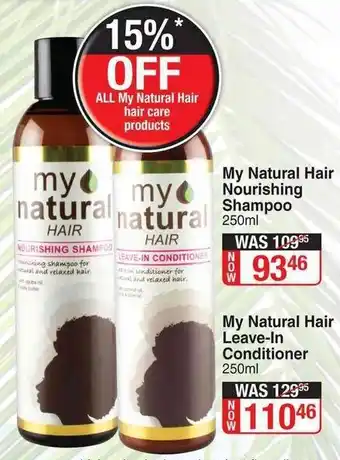 Dis-Chem My Natural Hair Nourishing Shampoo 250ml offer