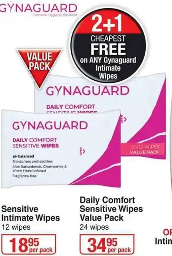 Dis-Chem Sensitive Intimate Wipes 12 Wipes offer