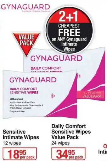 Dis-Chem Daily Comfort Sensitive Wipes Value Pack 24 Wipes offer