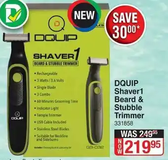 Dis-Chem DQUIP Shaver1 Beard & Stubble Trimmer offer