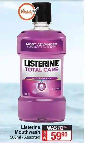 Dis-Chem Listerine Mouthwash 500ml offer