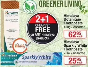 Dis-Chem Himalaya Sparkly White Toothpaste 75ml offer