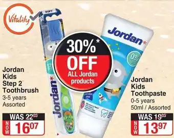Dis-Chem Jordan Kids Toothpaste 0-5 years 50ml offer