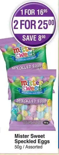 Dis-Chem Mister Sweet Speckled Eggs 50g offer