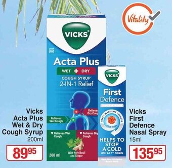 Dis-Chem Vicks First Defence Nasal Spray 15ml offer