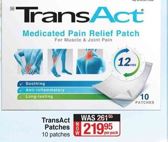 TransAct Patches 10 Patches