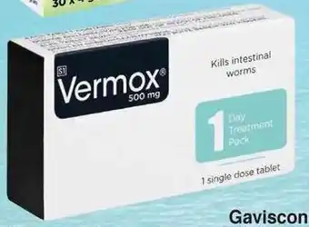 Dis-Chem Vermox 500mg 1 Day Treatment Pack offer