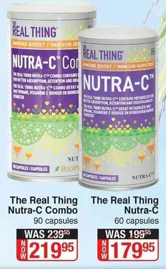 Dis-Chem The Real Thing Nutra-C 60 Capsules offer
