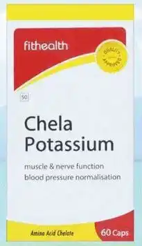 Fithealth Chela Potassium 60 Capsules