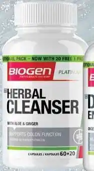 Dis-Chem Biogen Herbal Cleanser 60 Capsules Plus Free 20 Capsules offer
