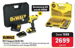 Makro DEWALT 18 V Impact Drill Kit offer