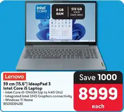 Makro Lenovo 39 cm (15.6") IdeapPad 3 Intel Core i5 Laptop offer