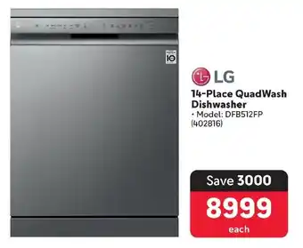 Makro LG 14-Place QuadWash Dishwasher offer