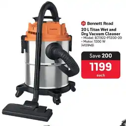 Makro Bennett Read 20 L Titan Wet and Dry Vacuum Cleaner offer